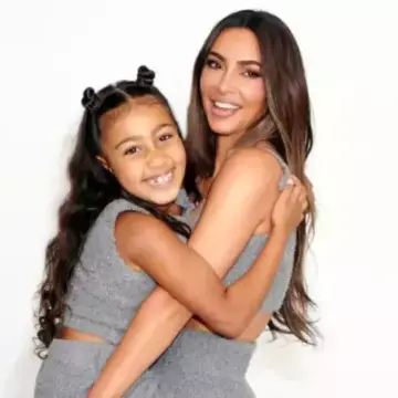 North West Sports Black Lipstick and Blue Hair for Halloween After Kim Kardashian Comments