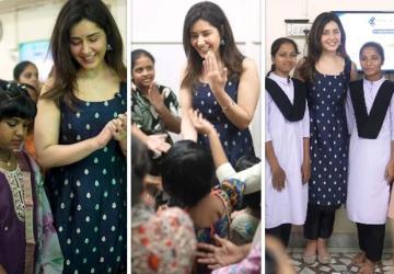 Raashii Khanna Celebrates Dussehra with NGO Children and Shares Upcoming Project Updates