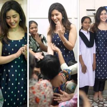 Raashii Khanna Celebrates Dussehra with NGO Children and Shares Upcoming Project Updates