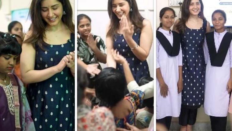 Raashii Khanna Celebrates Dussehra with NGO Children and Shares Upcoming Project Updates