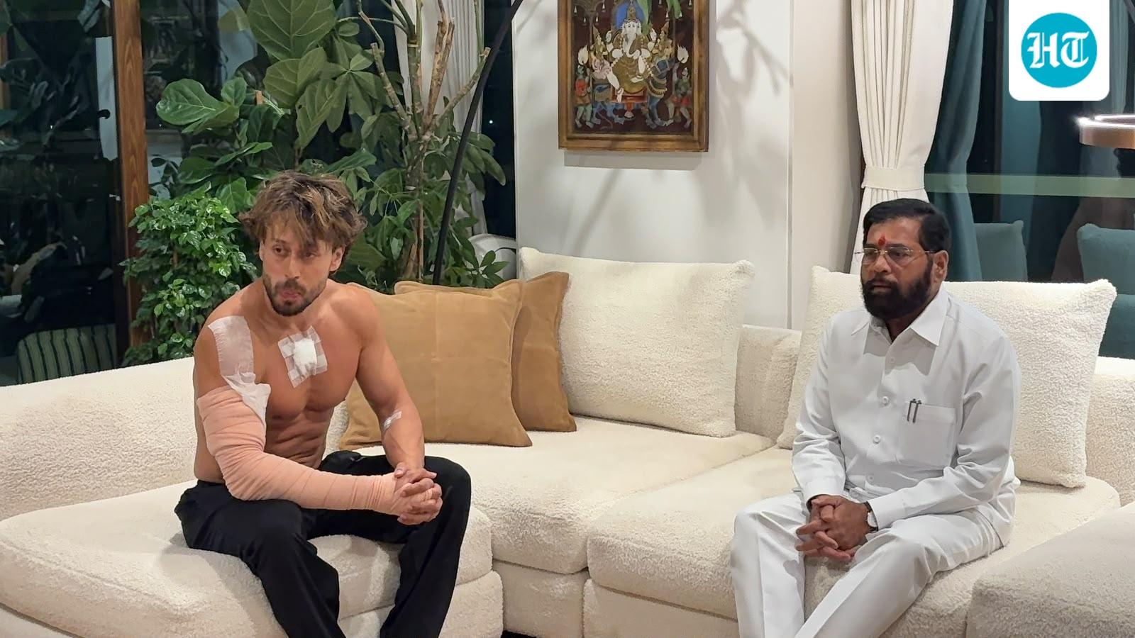 Tiger Shroff Appears in Bandages After Shooting Incident and Meets Eknath Shinde