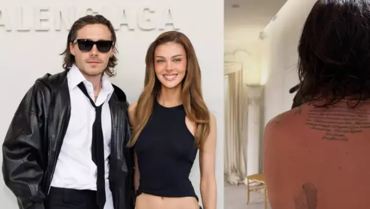 Brooklyn Beckham Shows Off Tattooed Love Letter From Nicola Peltz in Paris