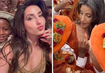 Nora Fatehi Shares Candid Moments With Masaka Kids From 'Jailer 2' Song 'Bindaas'