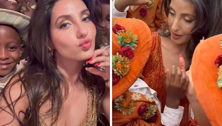 Nora Fatehi Shares Candid Moments With Masaka Kids From 'Jailer 2' Song 'Bindaas'