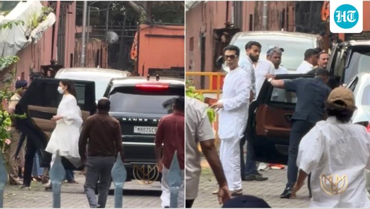 Shah Rukh Khan, Alia Bhatt, and Karan Johar Attend Krishna Mukerji's Funeral