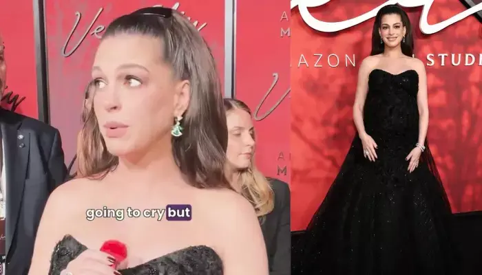Anne Hathaway Tears Up During Promotional Interview for Verity