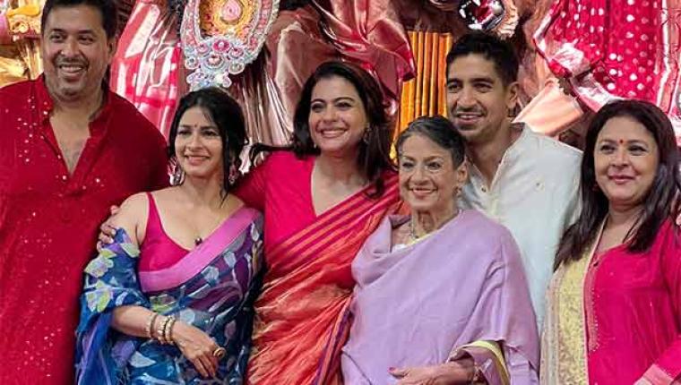 Kajol Attends the 80th North Bombay Sarbojanin Durga Puja in Mumbai