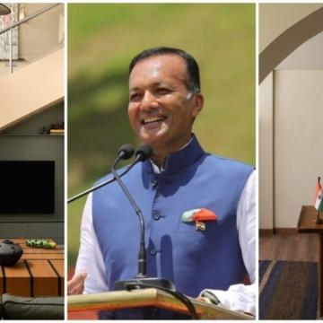 A Inside Look at Naveen Jindal's 10,000 Square Foot Delhi Bungalow