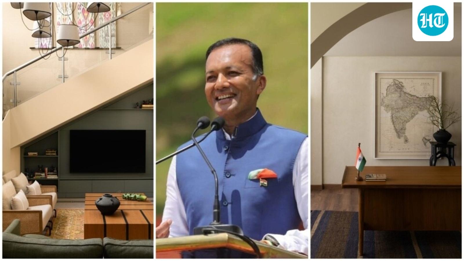 A Inside Look at Naveen Jindal's 10,000 Square Foot Delhi Bungalow
