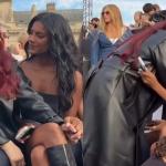 Aishwarya Rai Greets Simone Ashley at Paris Fashion Week
