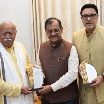 Dinesh Vijan and Ujjwal Nikam Meet RSS Chief Mohan Bhagwat for Prahaar