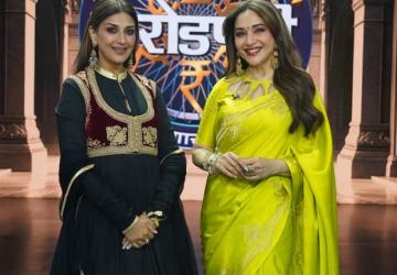 Madhuri Dixit and Sonali Bendre Unite for Kon Honar Crorepati Grand Premiere