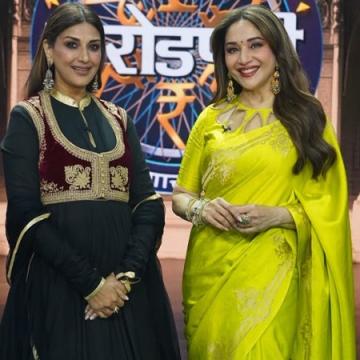 Madhuri Dixit and Sonali Bendre Unite for Kon Honar Crorepati Grand Premiere