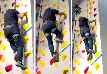 Anupam Kher Climbs 35-Foot Rock Wall in North Carolina at 71