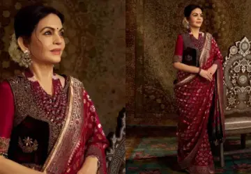 Nita Ambani Wears Ashavali Saree for Swadesh First Anniversary