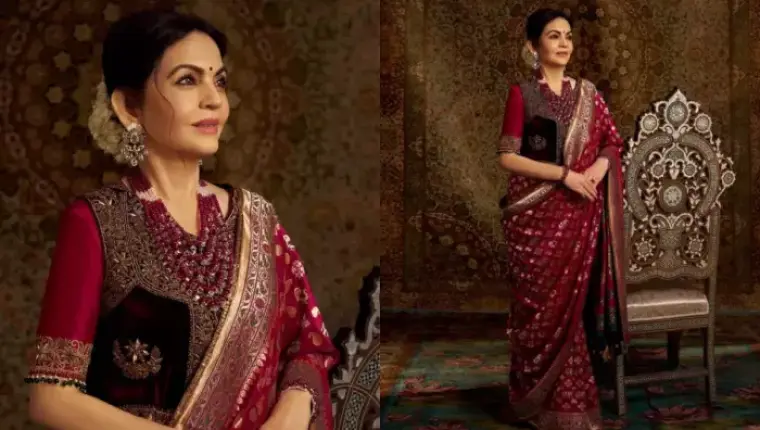 Nita Ambani Wears Ashavali Saree for Swadesh First Anniversary