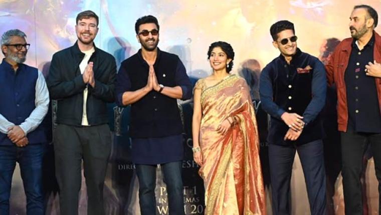 MrBeast Shares Photos From Ramayana Red Carpet With Ranbir Kapoor and Team