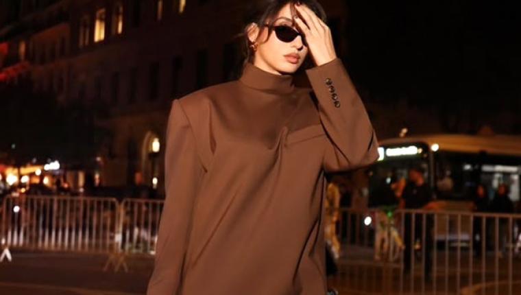 Nora Fatehi Attends Christian Louboutin Show at Paris Fashion Week