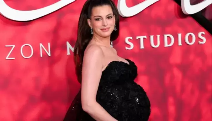 Anne Hathaway Debuts Baby Bump at Verity Premiere