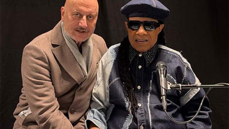 Anupam Kher Meets Stevie Wonder in Stockholm and Praises the Singer's Warmth