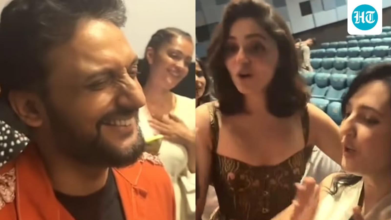 Aneet Padda and Charu Shankar Sing About Mohammed Zeeshan Ayyub’s Hair at Hunkkaar Premiere