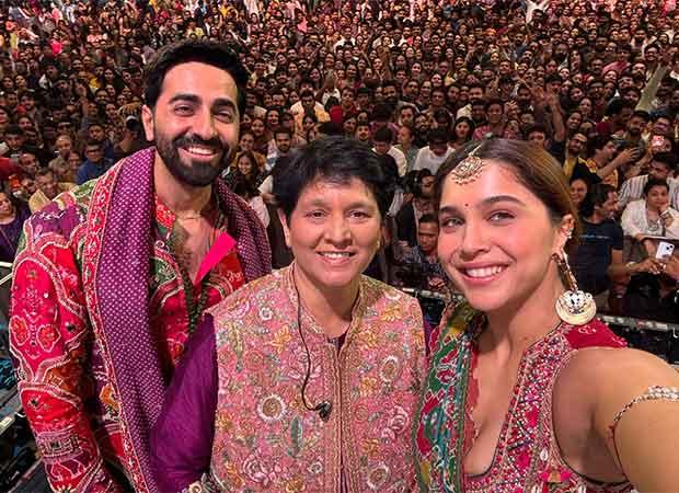 Ayushmann Khurrana and Sharvari Celebrate ‘Jai Ambe’ at Falguni Pathak’s Garba Night