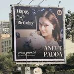 Fans Celebrate Aneet Padda's 24th Birthday with Mumbai Billboard and Charity Initiatives