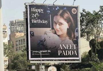 Fans Celebrate Aneet Padda's 24th Birthday with Mumbai Billboard and Charity Initiatives
