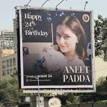Fans Celebrate Aneet Padda's 24th Birthday with Mumbai Billboard and Charity Initiatives