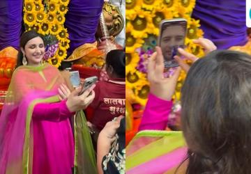 Parineeti Chopra Visits Lalbaugcha Raja Ahead of Web Series Debut