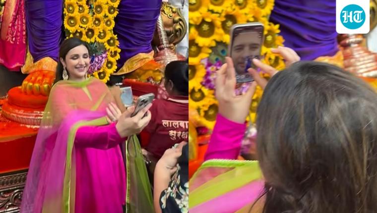 Parineeti Chopra Visits Lalbaugcha Raja Ahead of Web Series Debut