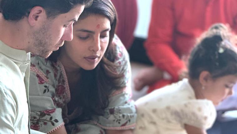 Priyanka Chopra Jonas Celebrates Dussehra at Home with Nick Jonas and Malti Marie