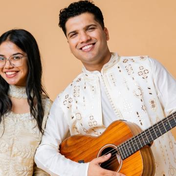 Prime Minister Narendra Modi Attends Backstage Siblings' Bhajan Session