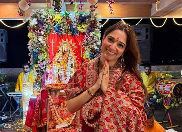 Tamannaah Bhatia Attends Mata Ki Chowki on the First Day of Navratri