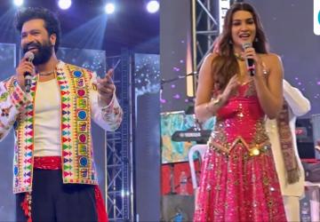 Vicky Kaushal and Kriti Sanon Attend Jamnagar Navratri Celebrations