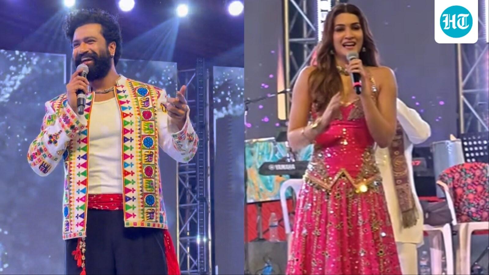Vicky Kaushal and Kriti Sanon Attend Jamnagar Navratri Celebrations