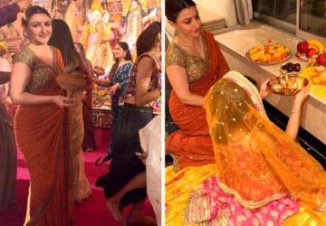 Soha Ali Khan Celebrates Durga Puja and Dussehra with Family