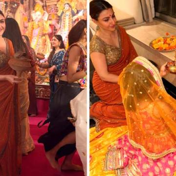 Soha Ali Khan Celebrates Durga Puja and Dussehra with Family