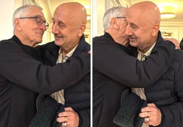 Anupam Kher Meets Robert De Niro During North America Tour