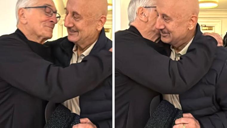 Anupam Kher Meets Robert De Niro During North America Tour