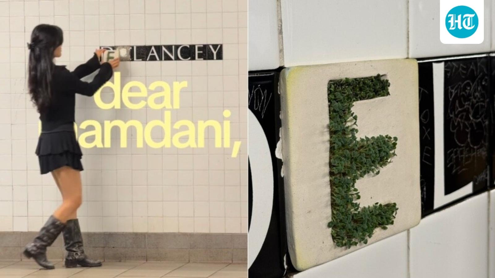 NYC Artist Replaces Missing Subway Tile with Chia Sprouts Art