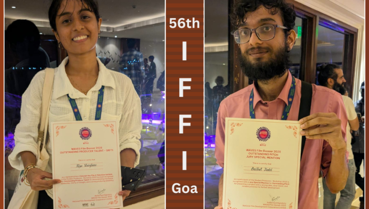 SRFTI Students Honored at the 56th IFFI Goa Waves Film Bazaar