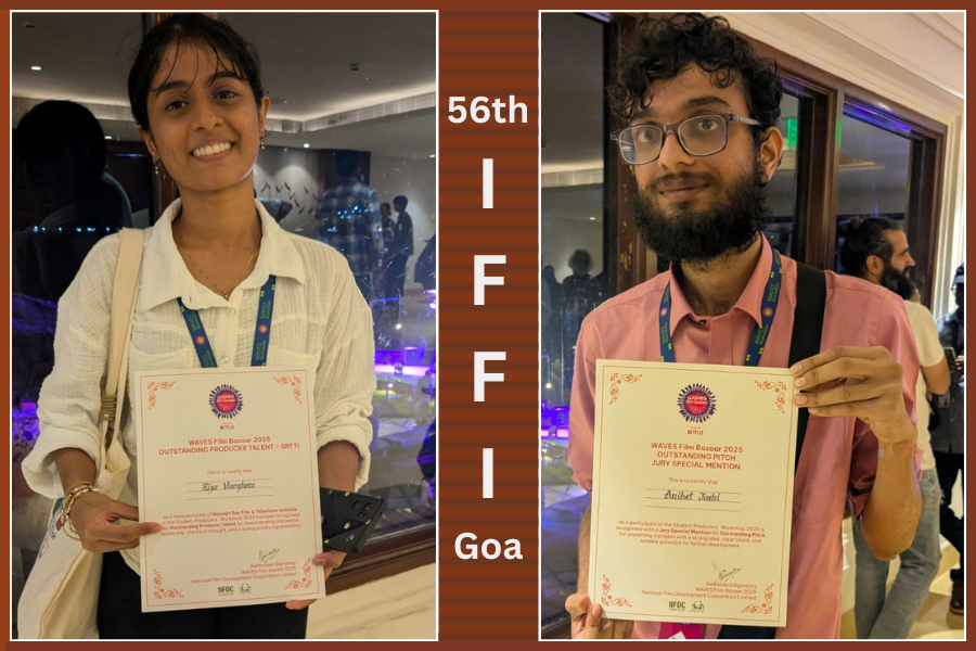 SRFTI Students Honored at the 56th IFFI Goa Waves Film Bazaar