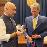 Anupam Kher Receives Commendation from Georgia Governor Brian P. Kemp