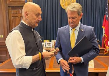 Anupam Kher Receives Commendation from Georgia Governor Brian P. Kemp