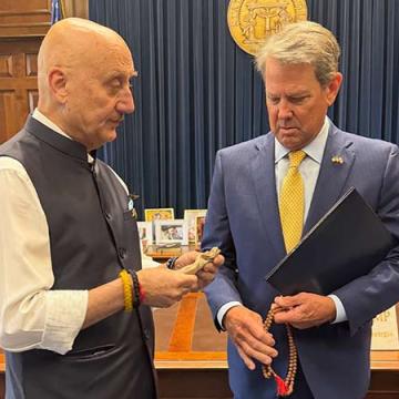 Anupam Kher Receives Commendation from Georgia Governor Brian P. Kemp