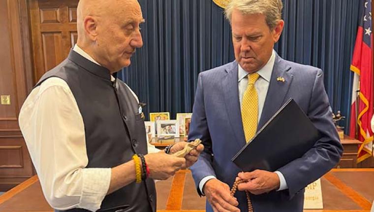 Anupam Kher Receives Commendation from Georgia Governor Brian P. Kemp