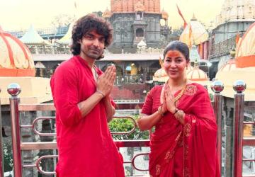 Gurmeet Choudhary and Debina Bonnerjee Visit Mahakaleshwar Jyotirlinga for Bhasma Aarti